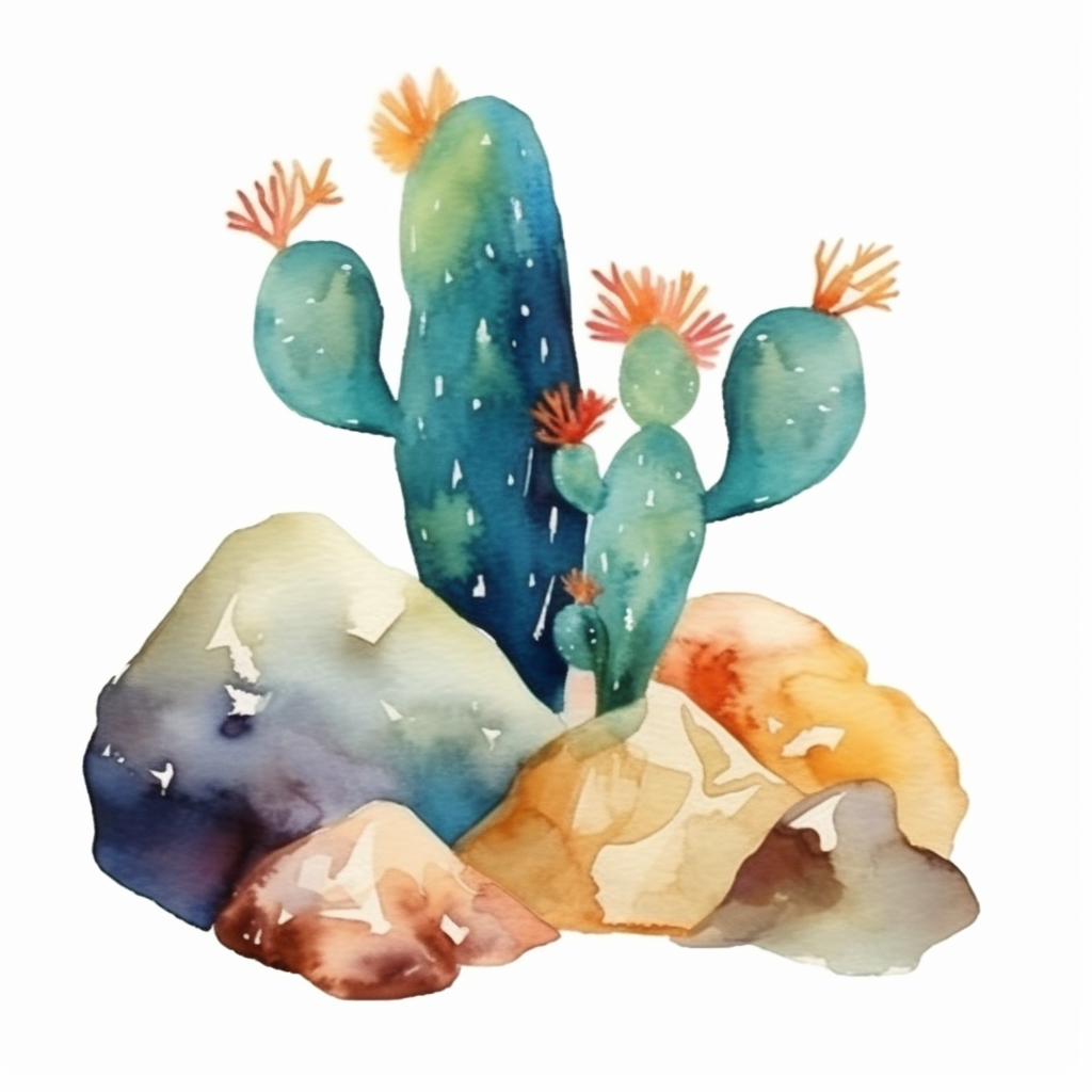 Alcohol Ink Desert Rocks Watercolor Pattern