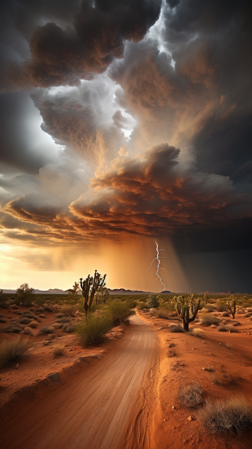 Storm in desert image