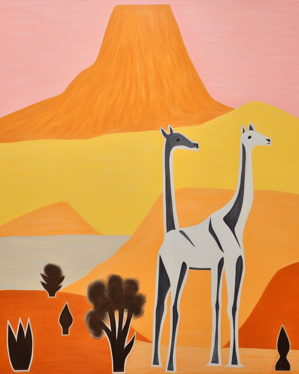 Desert Camel in Milton Avery Style