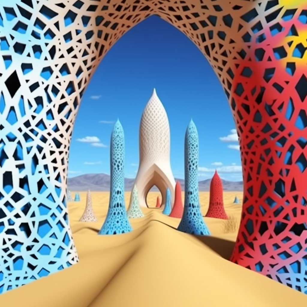 psychedelic Moroccan desert DMT perspective