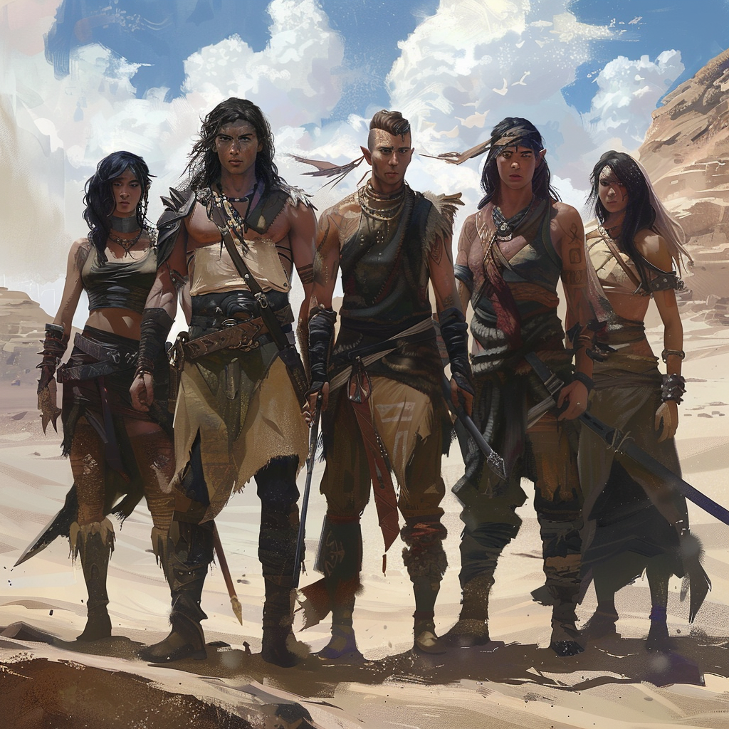 Desert Elves with Dark Tan Skin