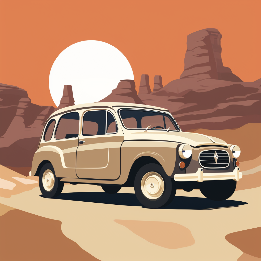 Renault 4L desert graphic