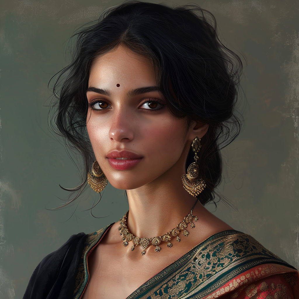 Desi girl in raw and realistic style