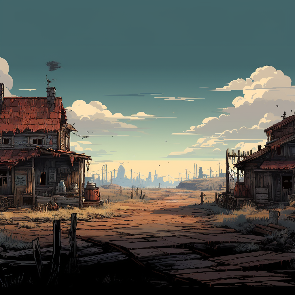 Desolate outskirts of a village