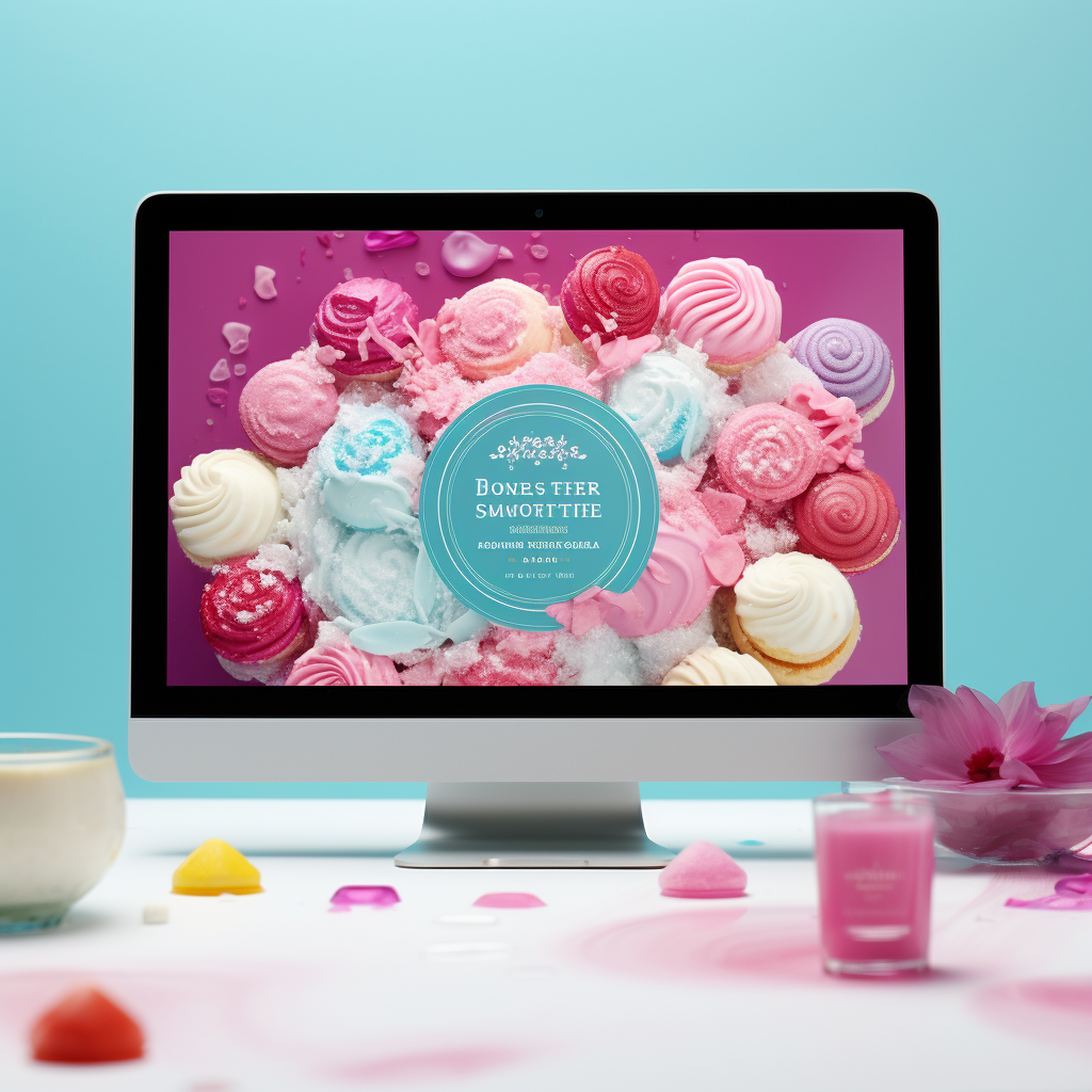 Colorful and Bubbly Dessert Fragrances Mockup