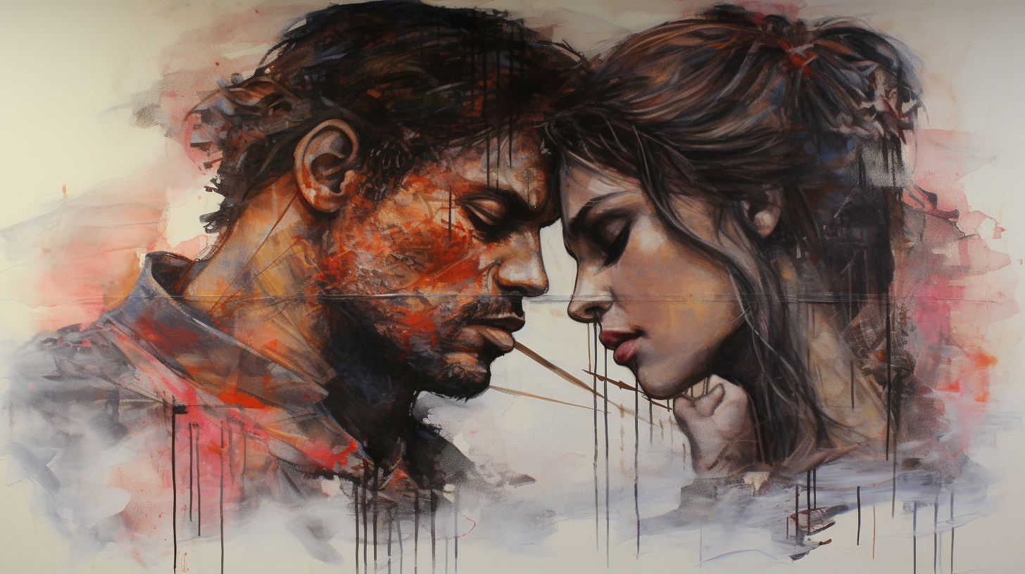 Artwork depicting destructive love and jealousy