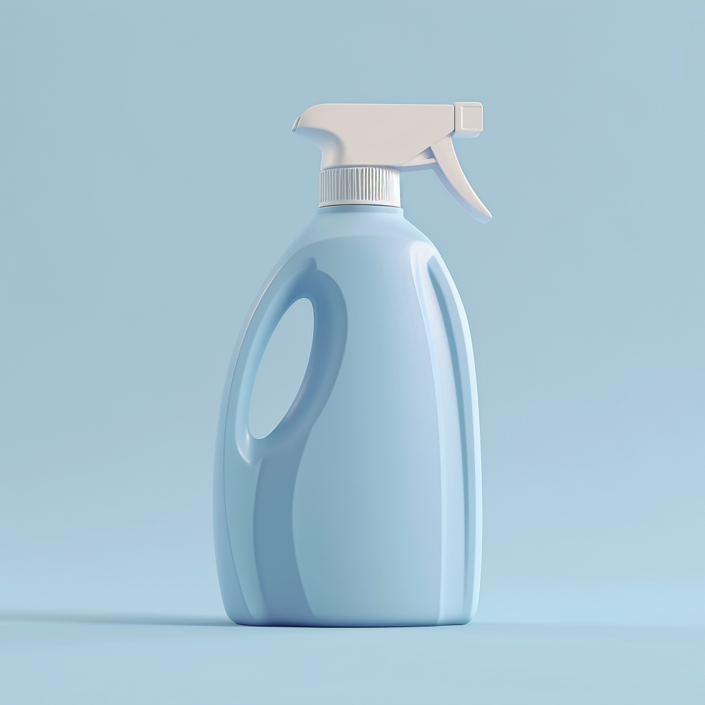 Detergent bottle on white background