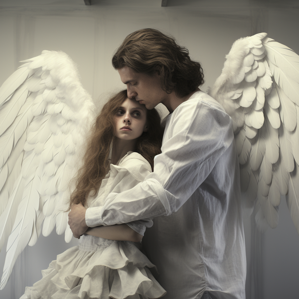 Surreal Love of Two Angels