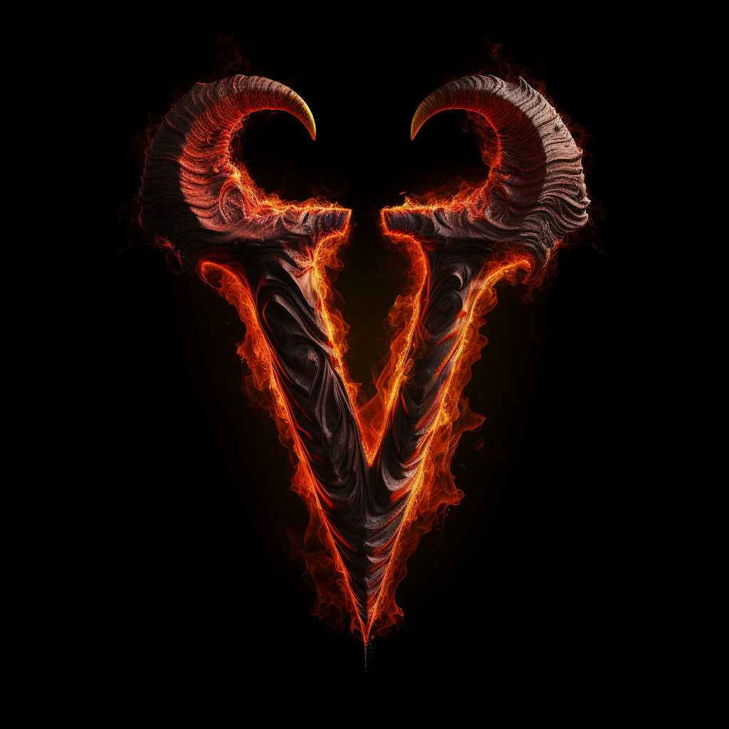 High-res black background devil Y image