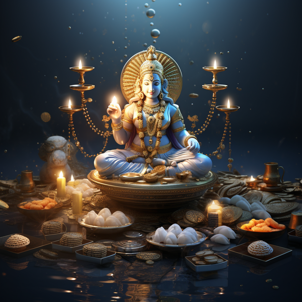 Realistic Dhanteras Marine Concept Image