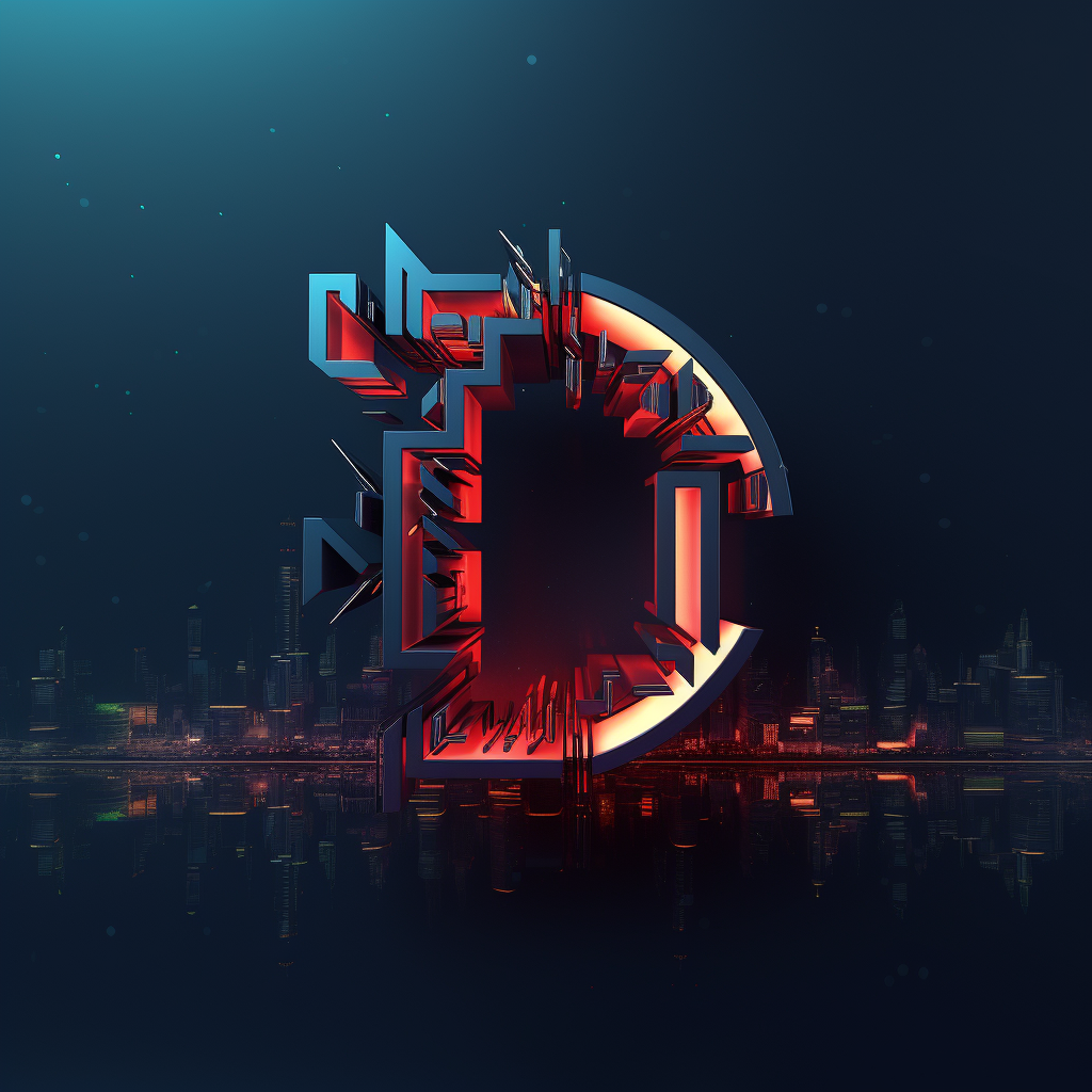 Futuristic Di logo monogram design