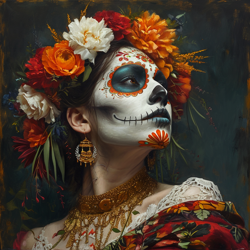 Colorful Dia de los Muertos celebration