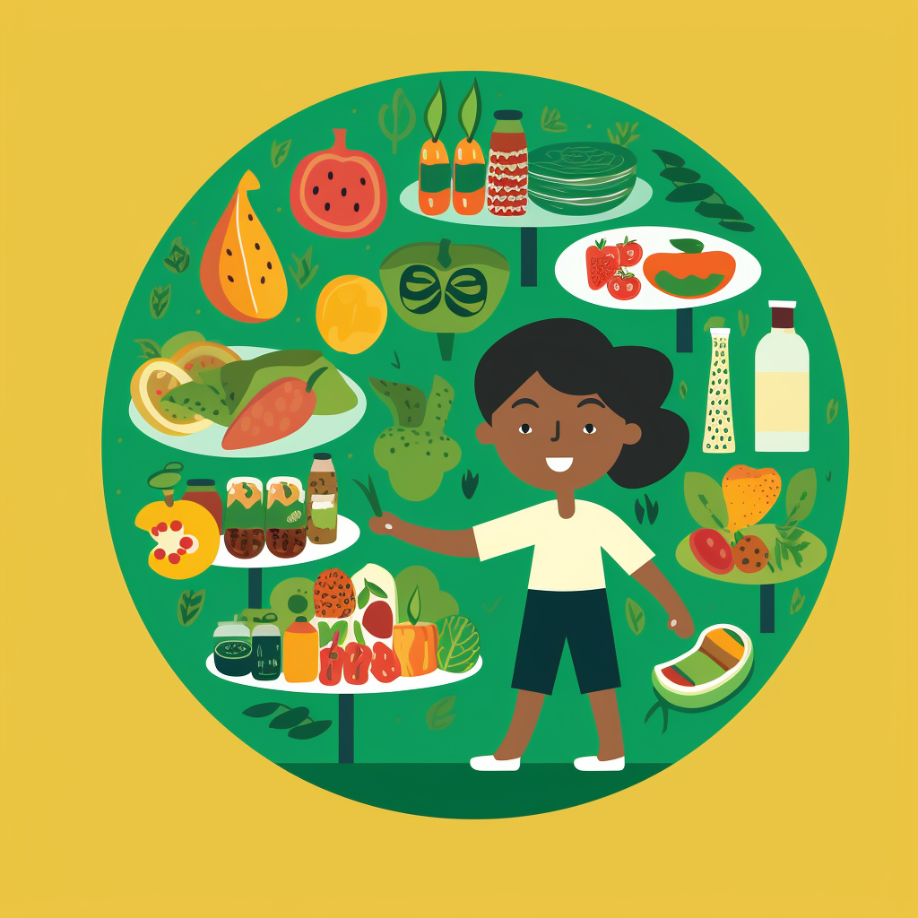 Illustration of Mindful Snacking for Diabetes