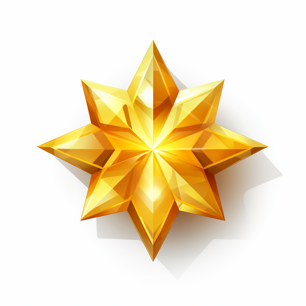 Stunning diamond and gold star illustration