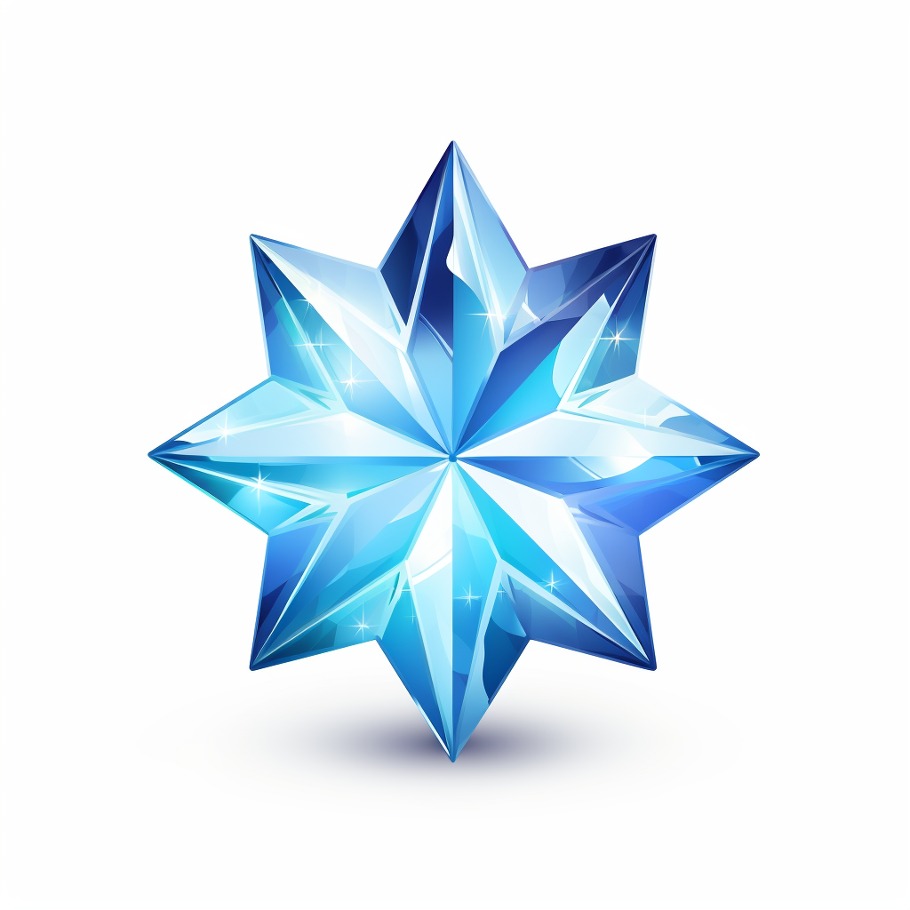 Minimalistic game icon of diamond star