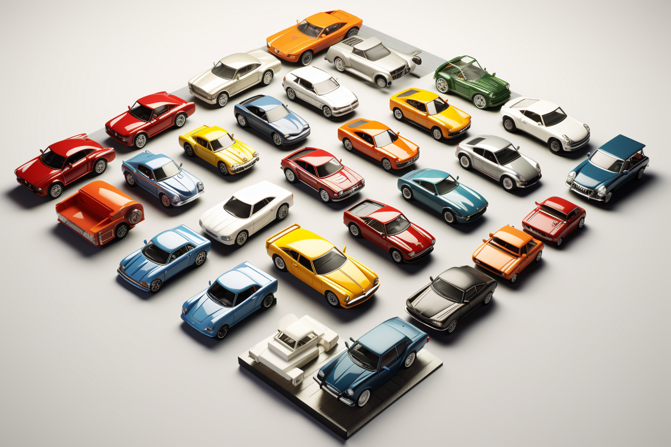 Realistic diecast car collection