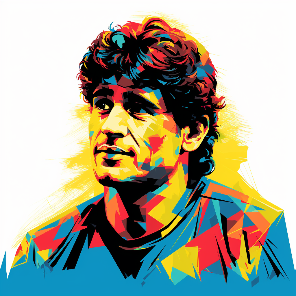 Diego Maradona in Pop Art Style