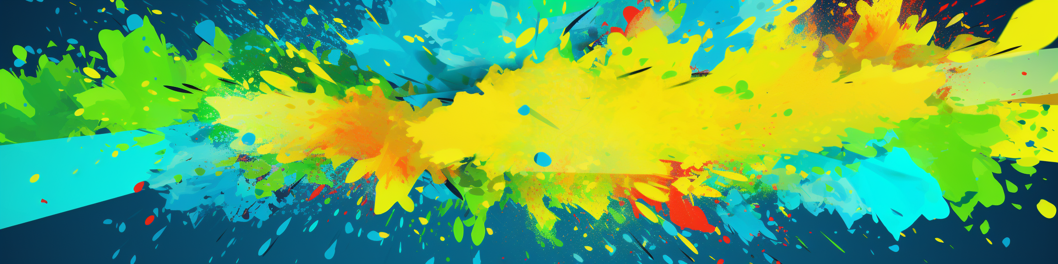 Vibrant digital banner design explosion