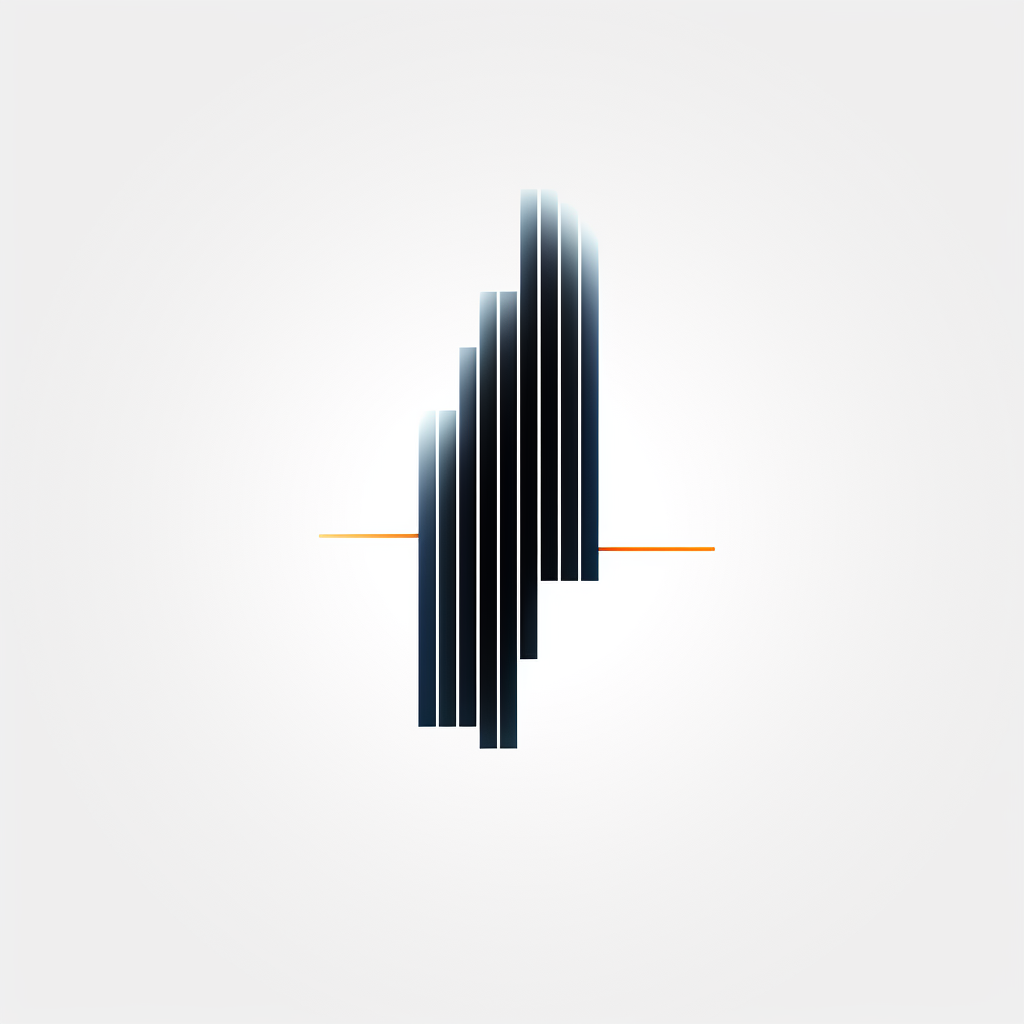 Minimalist digital pillar circuit logo design