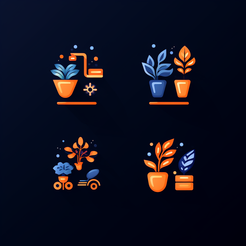 Simple Icon of Digital Shop Plants