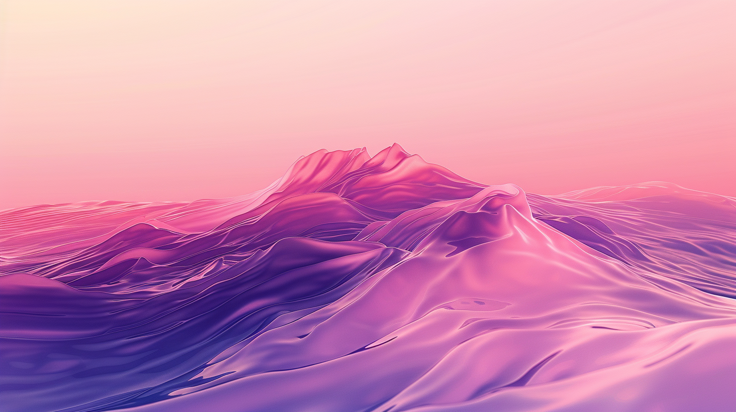 Vibrant pink purple wave digital art