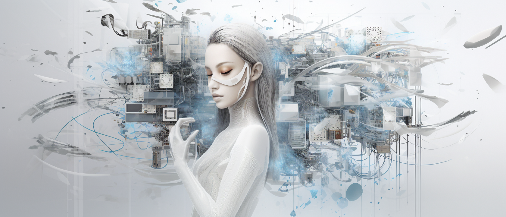 Hyper realistic digital transformation illustration