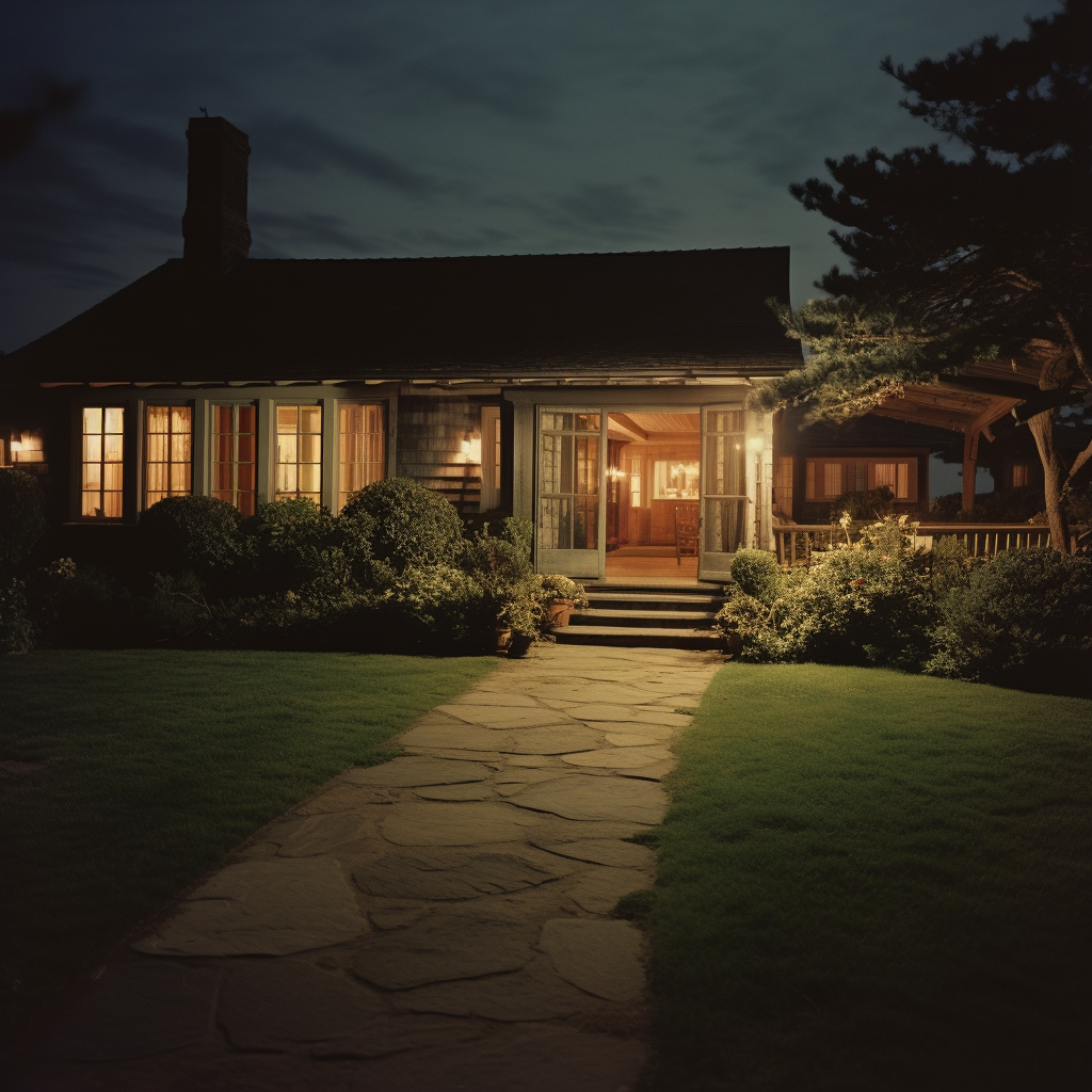 Vintage speakeasy ambiance with wide lawn