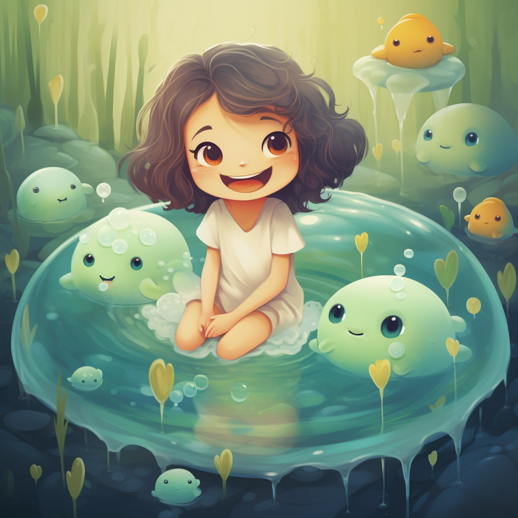 Adorable dimples in cute illustration