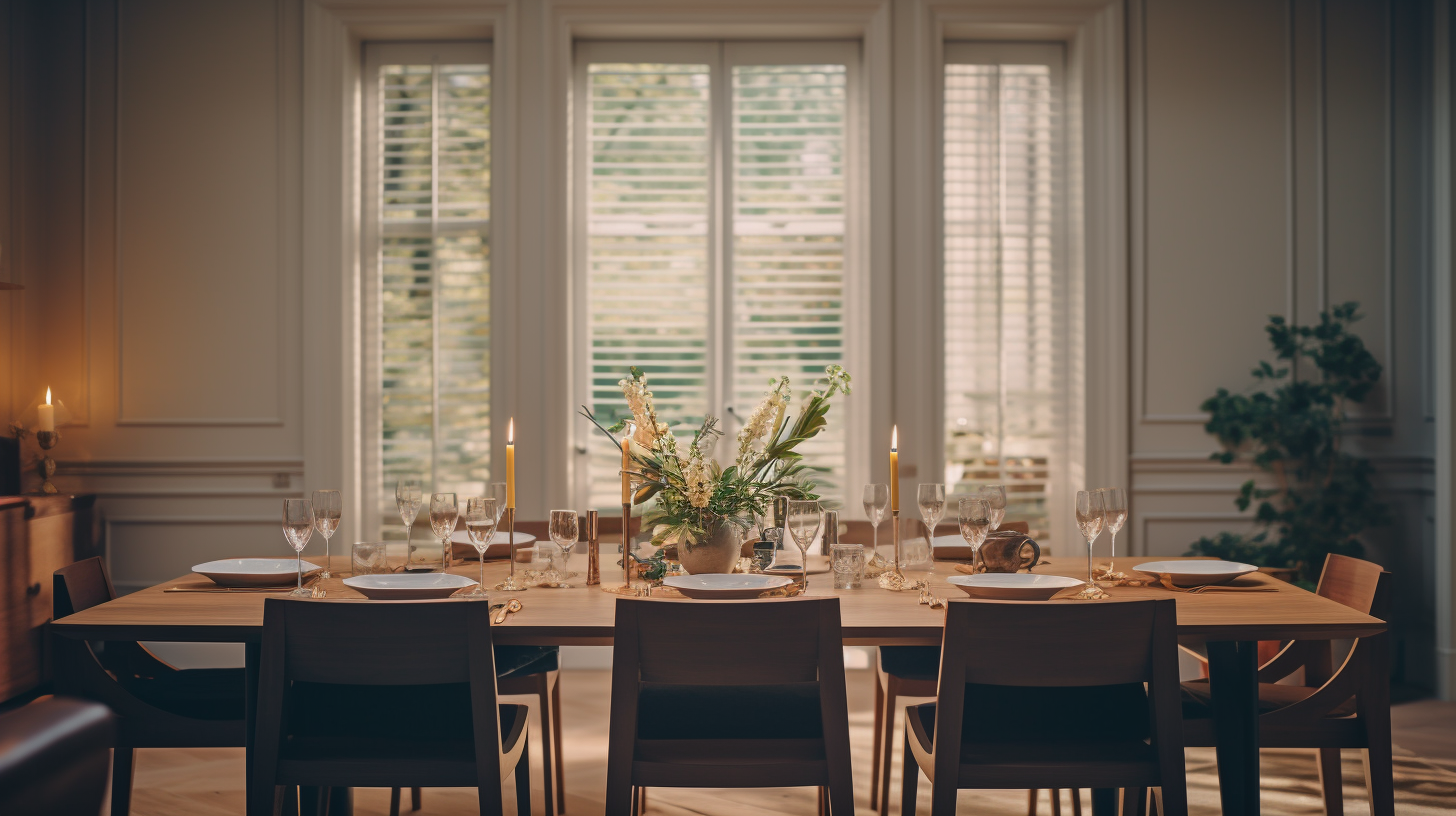 Hyper Realistic Dining Room in Elegant House