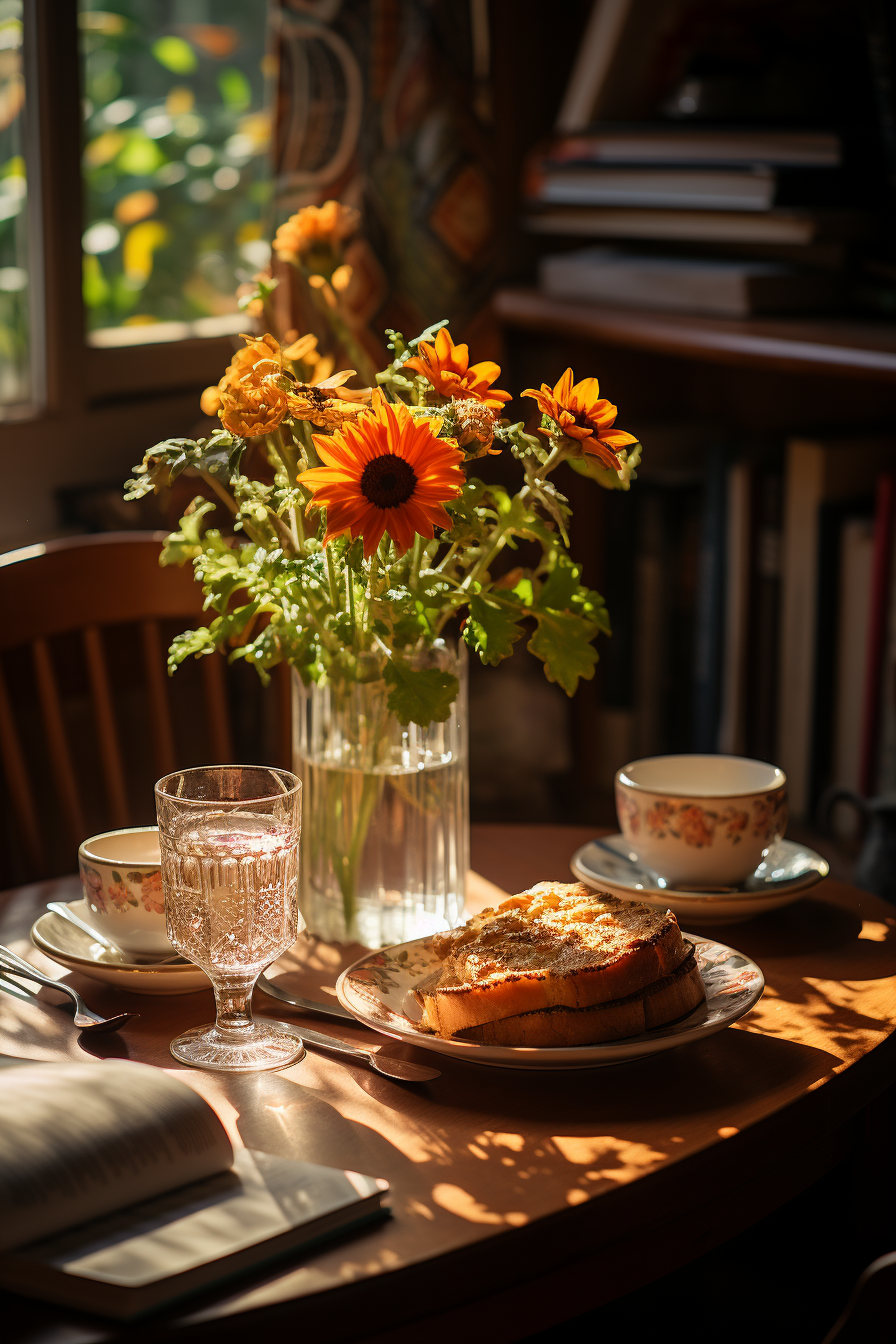 Coffee Cup, Salad Bowl, and Bookcase