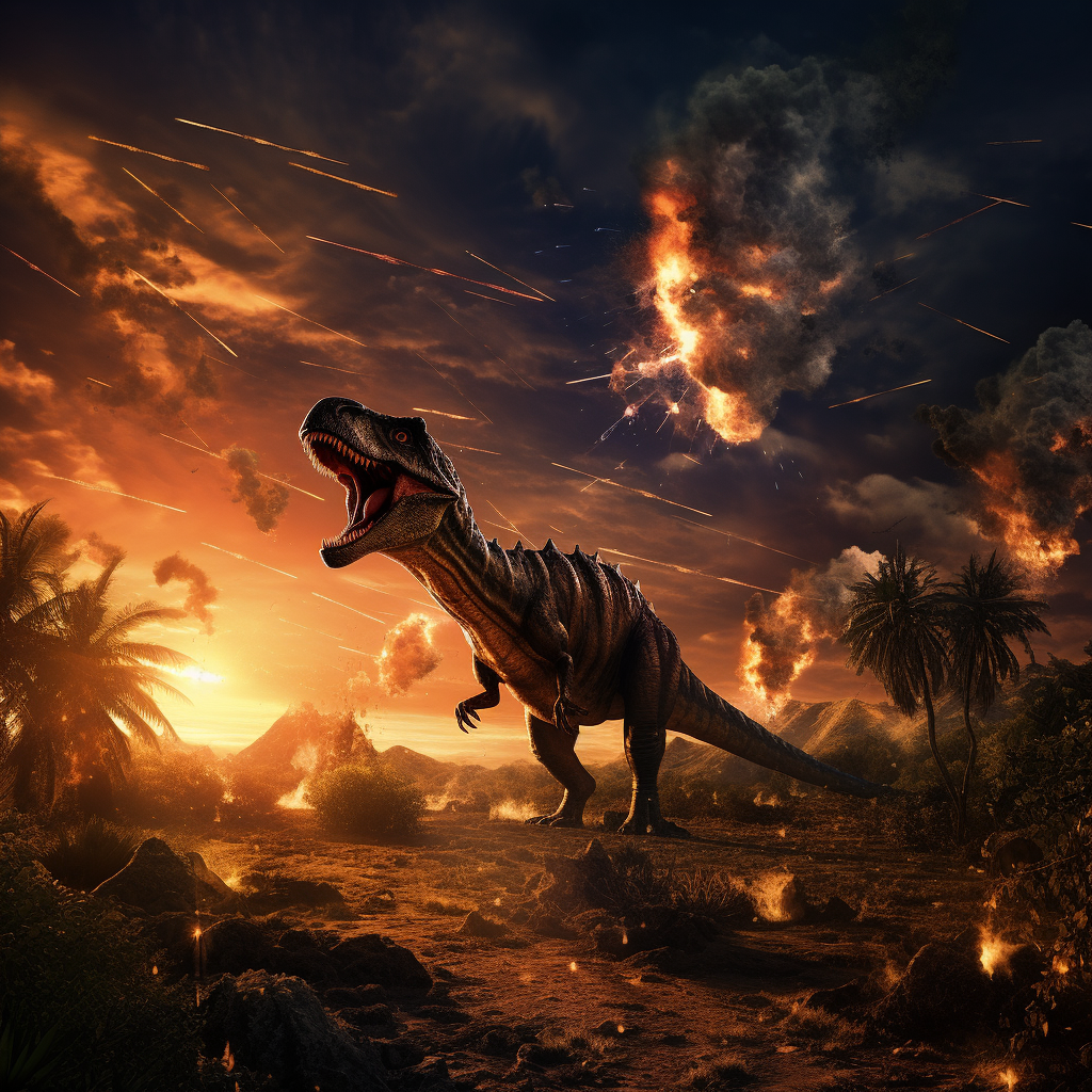 Dinosaur Extinction by AI Meteor