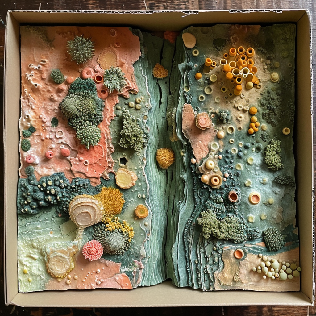 Bacterial and Fungal Colonies Diorama Landscape Box