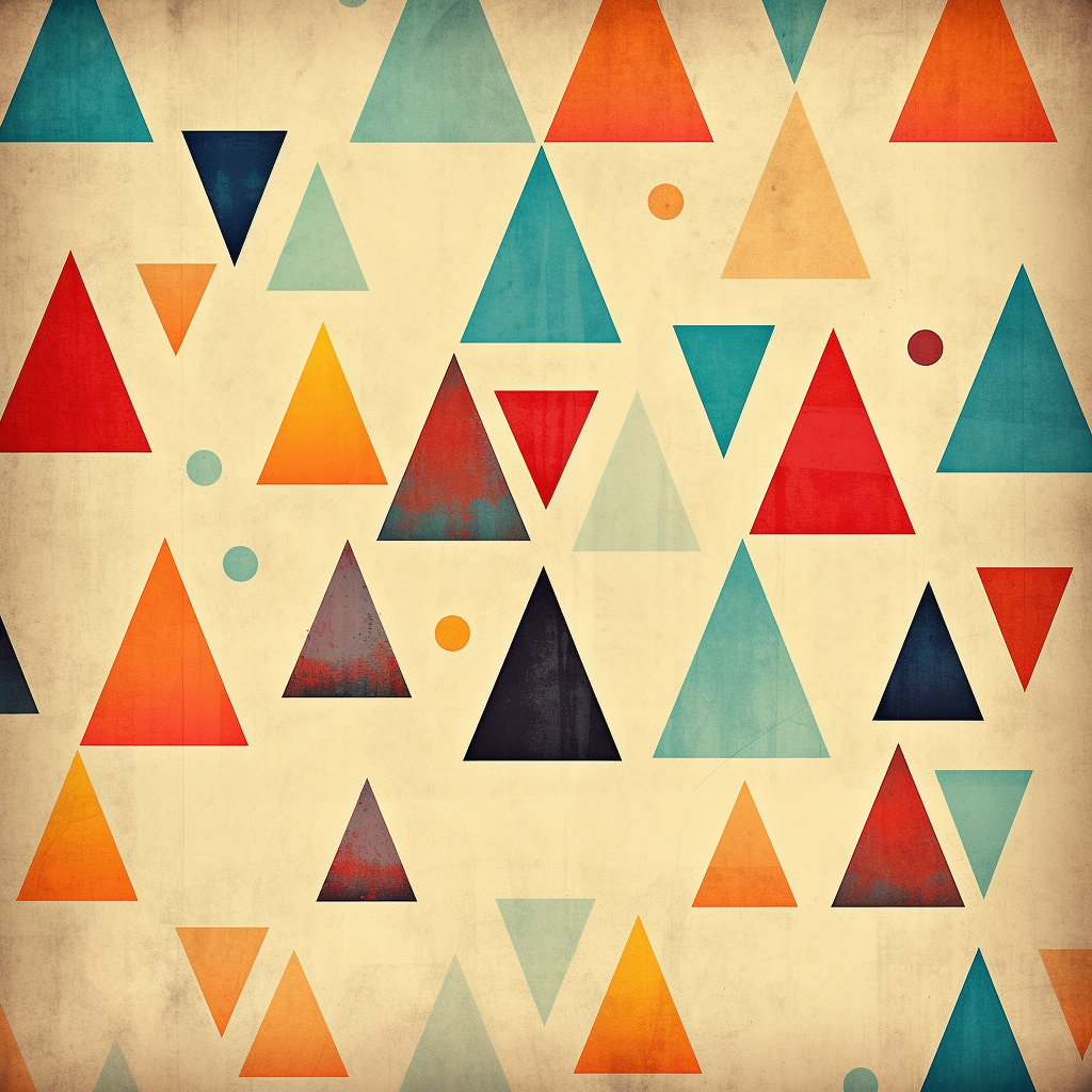 Vintage Geometric Blend Colors Wallpaper