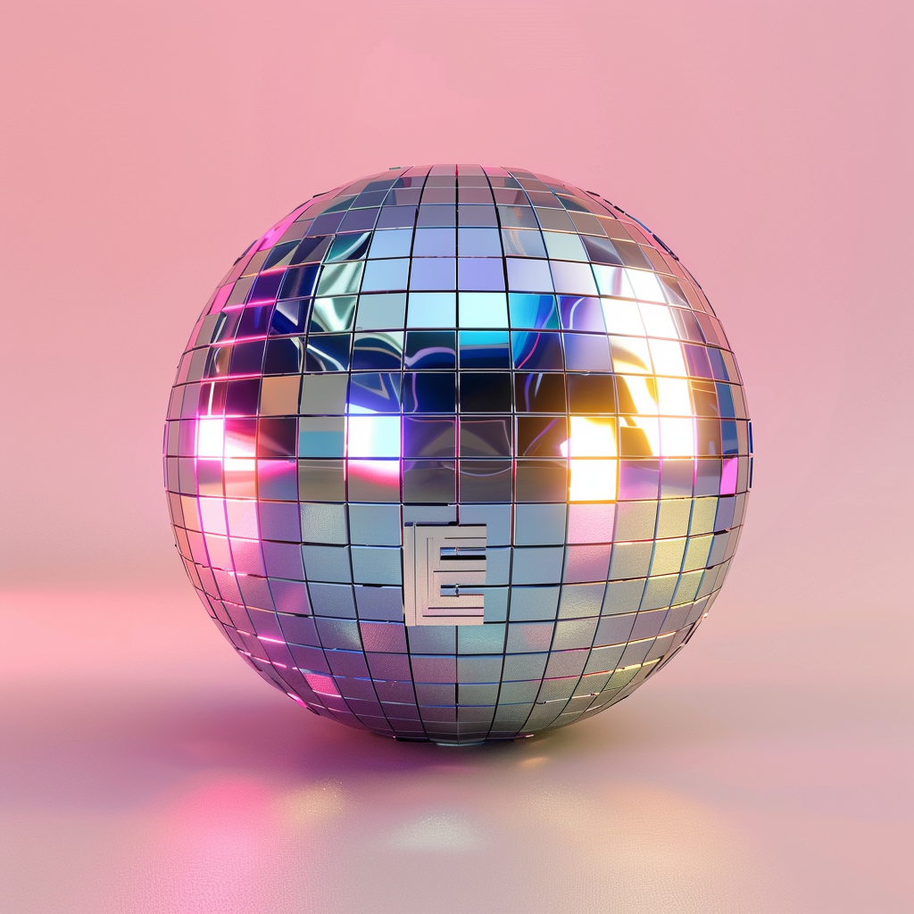 Disco ball logo icon design