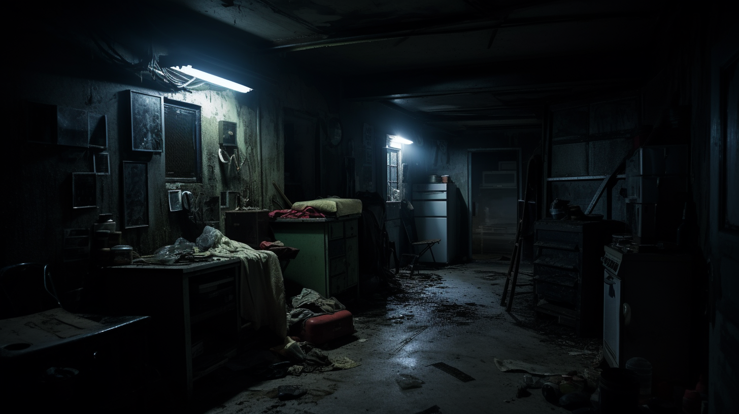 Creepy Night Time Apartment with Trash and Grime  ?