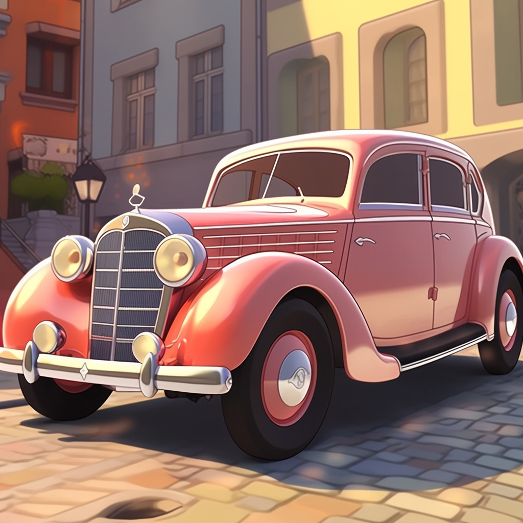 anthropomorphic disney cars Mercedes-Benz 770