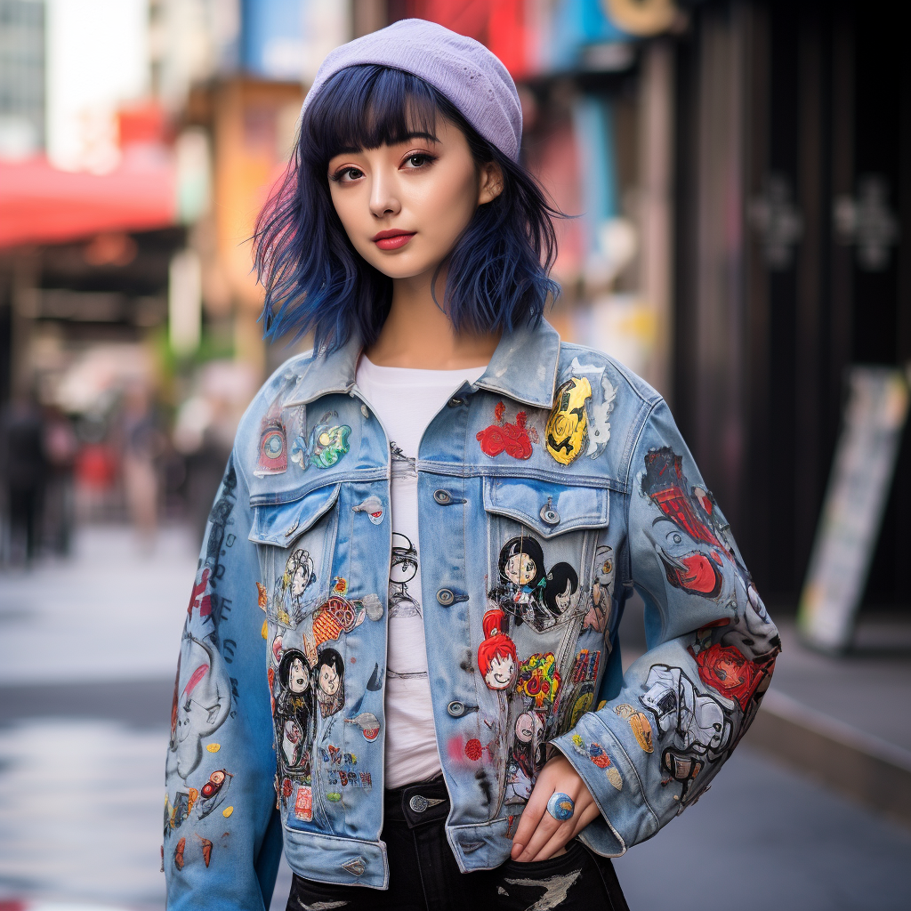 Fashionable Disney Character Jean Jacket