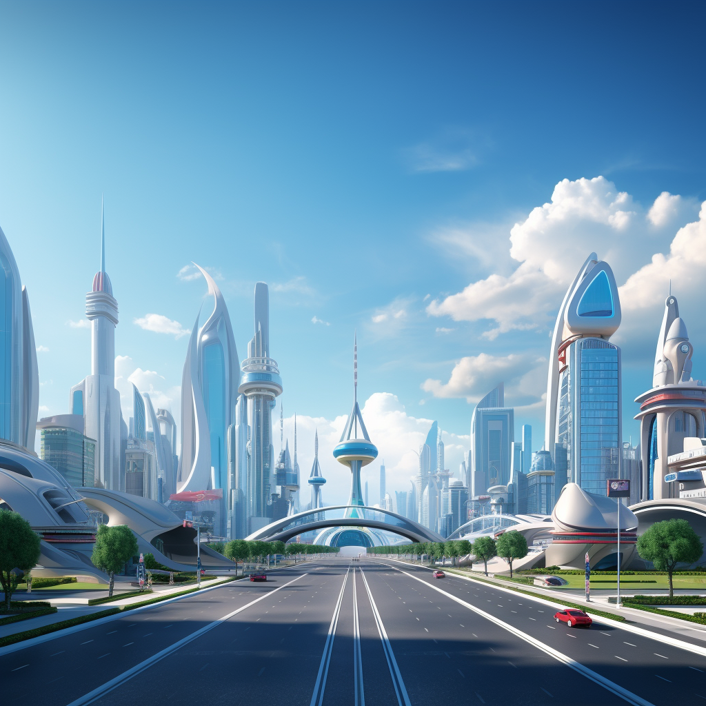 Futuristic Jakarta City Skyline Image