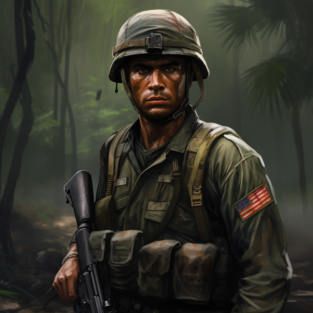 Vietnam War Commando Character Art