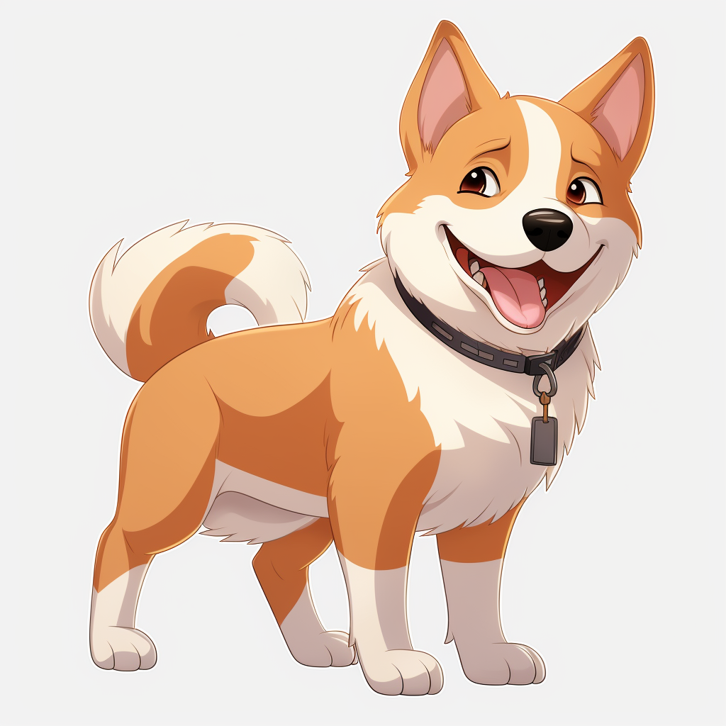 Adorable shiba inu clipart