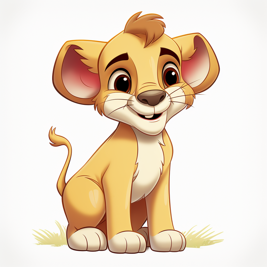 Cute Cartoon Animals in Disney Style