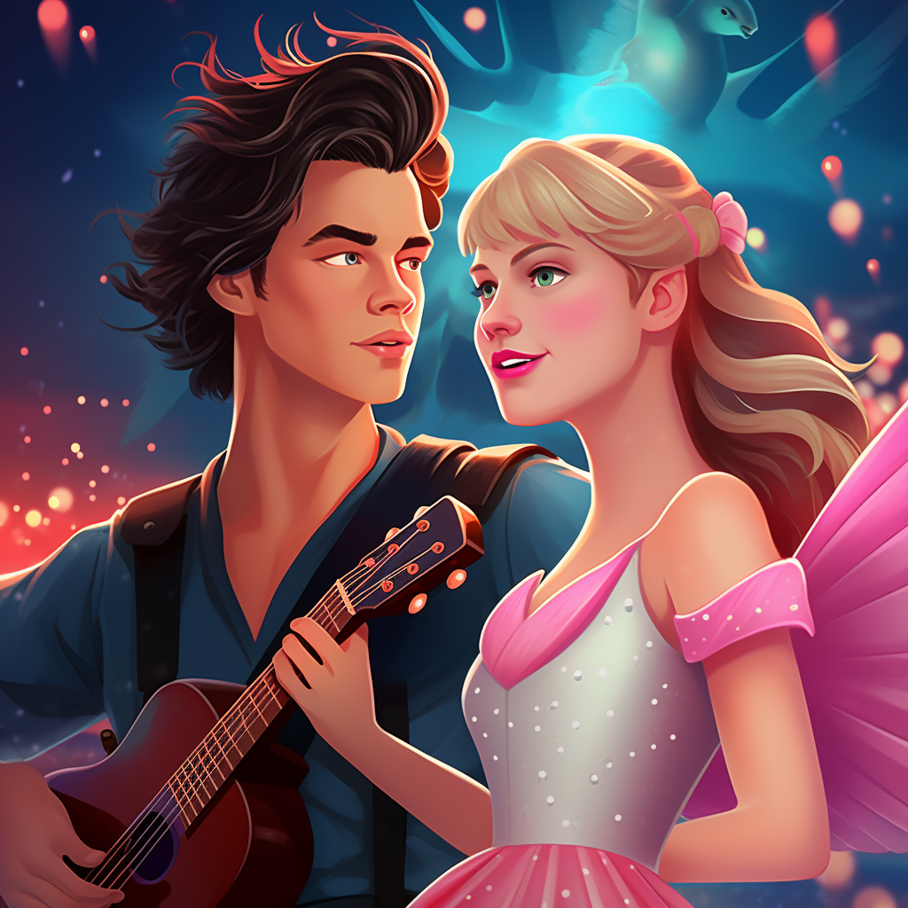 Disney Kids Movie Poster Featuring Harry Styles and Taylor Swift