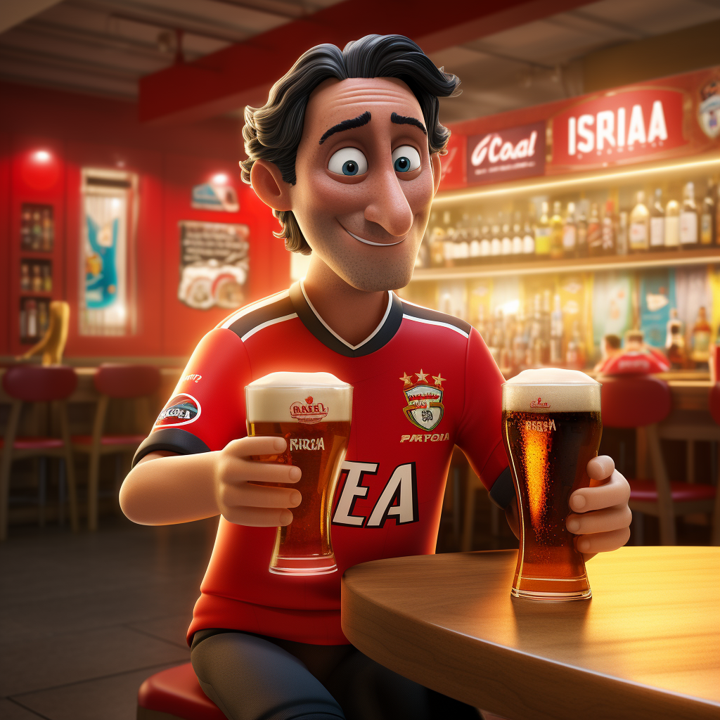 Disney Pixar Film Poster Animation with Roger Schmidt Drinking Beer