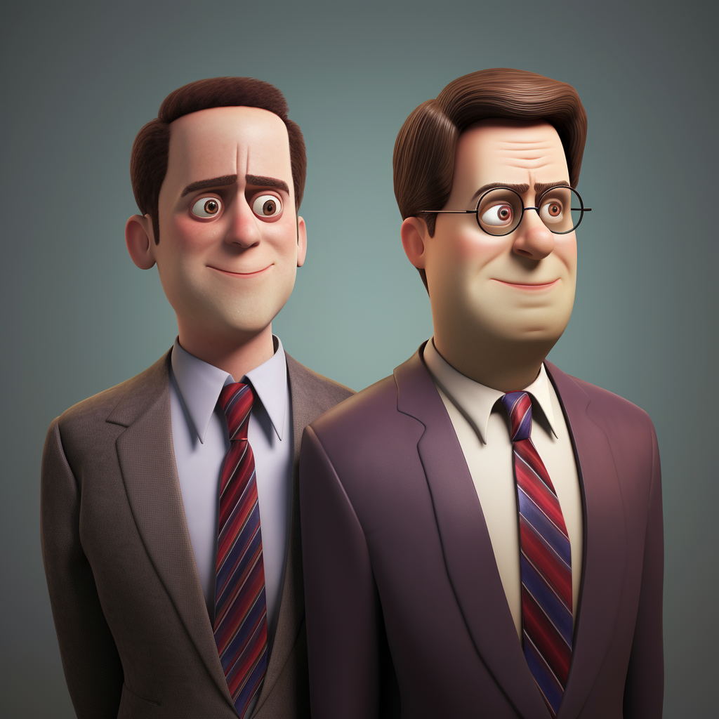 Disney Pixar Michael Scott and Dwight Schrute