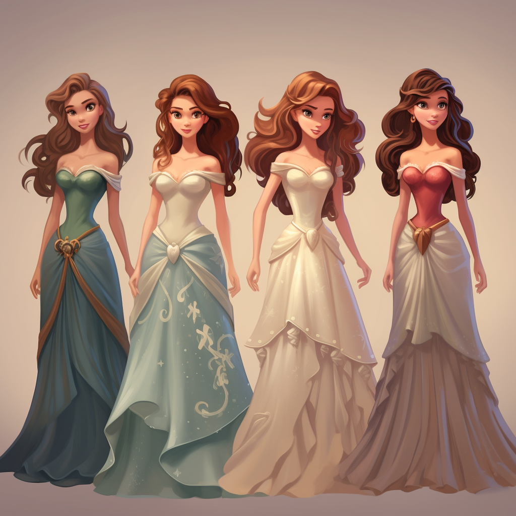 Beautiful Disney princess concept art