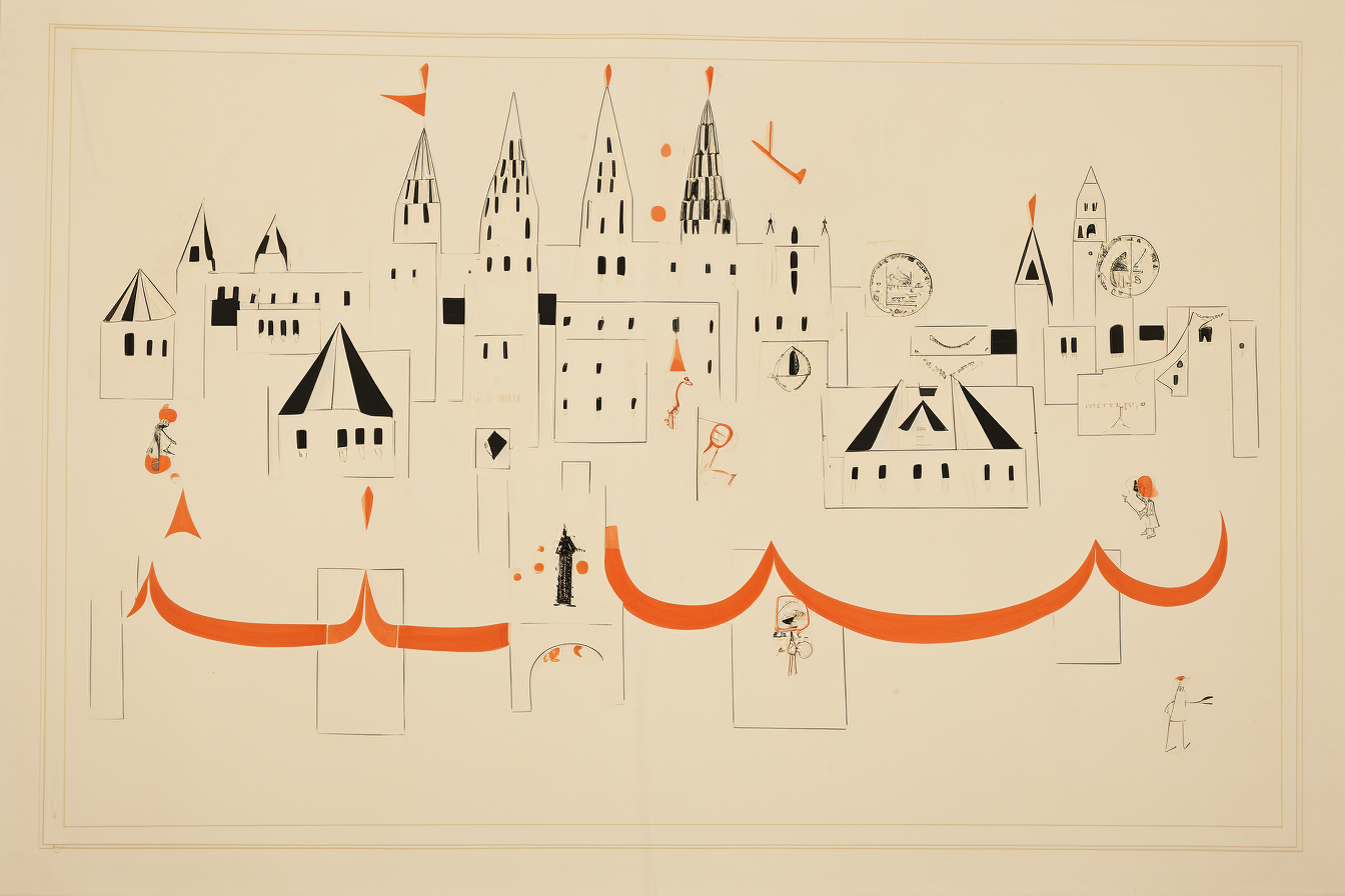 Isometric diagram of Disneyland's Small World Ride