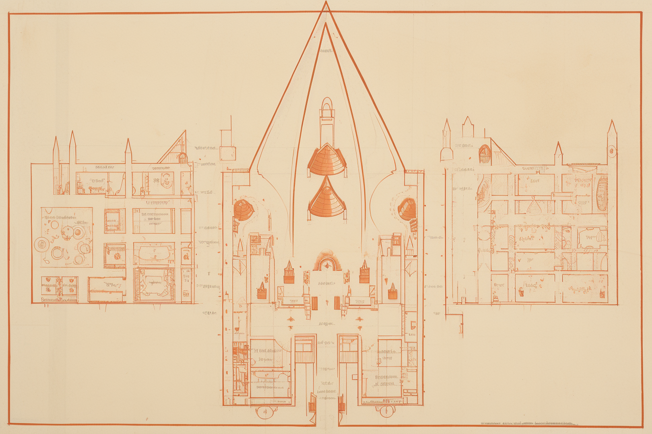 Isometric diagram of Disneyland It's a Small World room