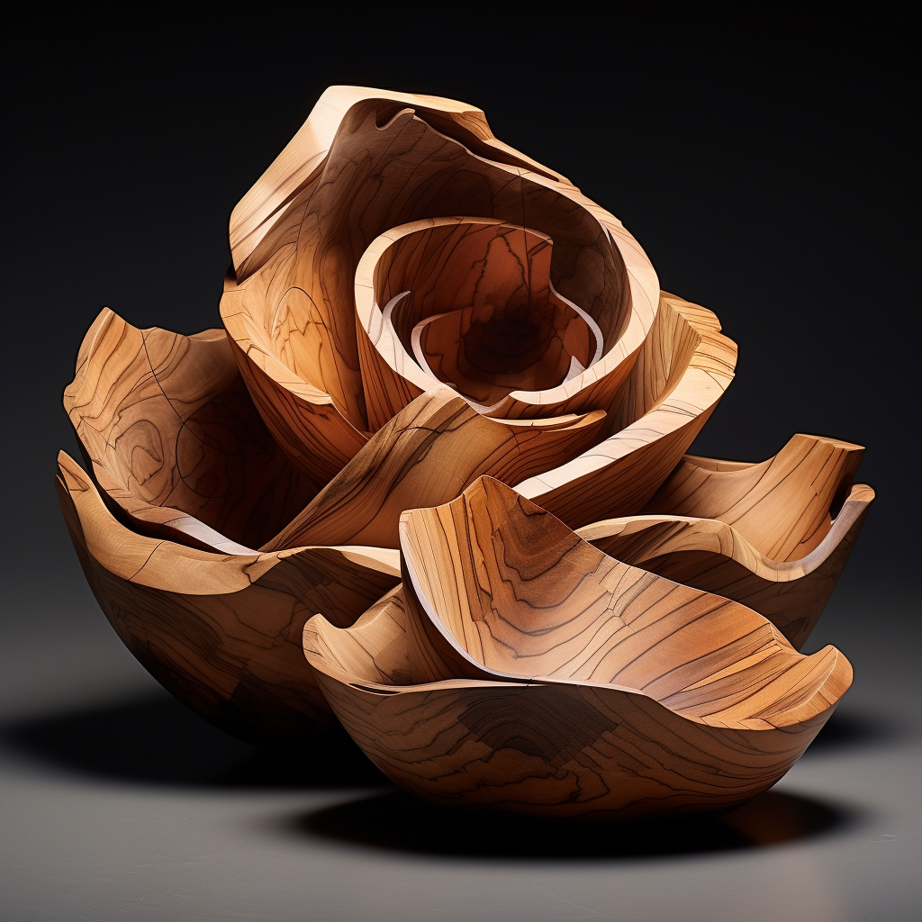 Unique Handcrafted Distorted Wooden Bowls