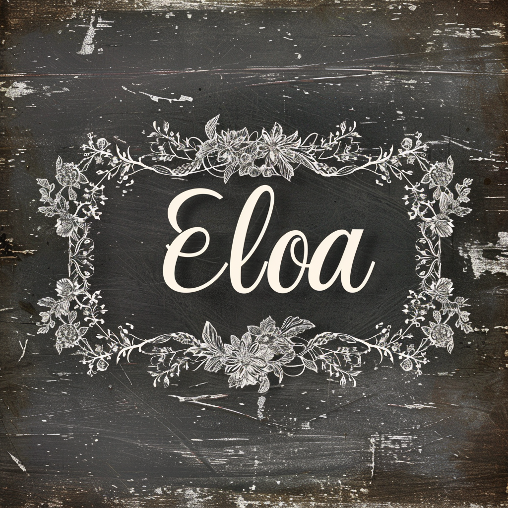 Vintage Logo Eloa Blackboard Texture