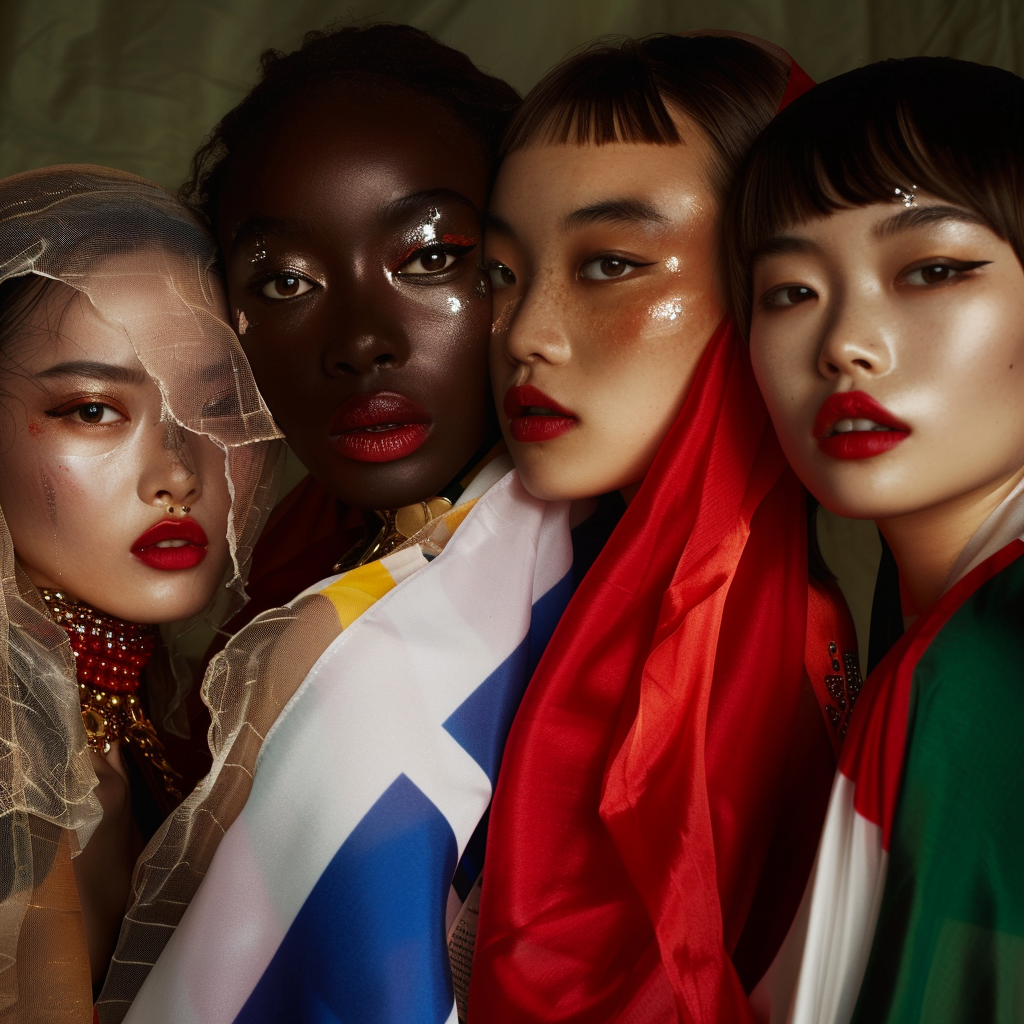 Stunning Ethnic Flag Models Photoshoot